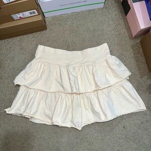 SHEIN Cream Ruffle Skirt